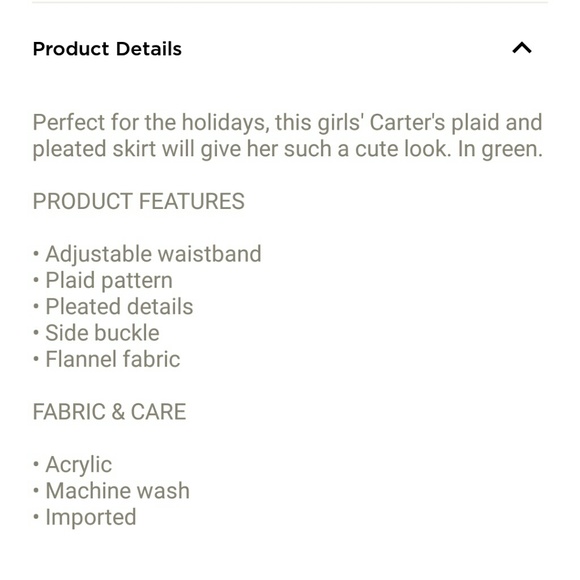 Carter's Bottoms Carters Plaid Holiday Skirt Poshmark